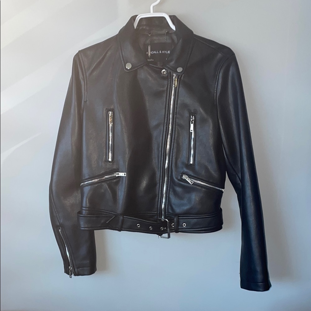 Black Leather Jacket by Kendal and Kylie